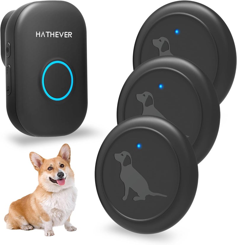 Hathever Store Wireless Dog Doorbell for Potty Training, Doggie Door Bell Operating at 1000 Feet with IP65 Waterproof Touch Button, 32 Melodies & 4 Notification Modes - Image 1